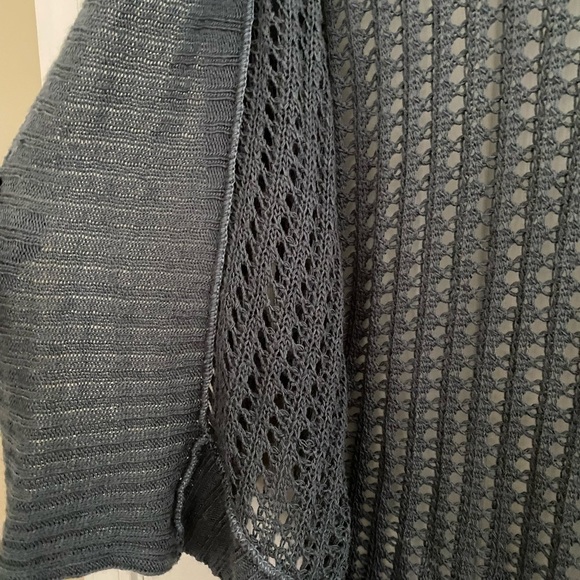 Nice Crochet Gray Cardigan Sweater - Picture 5 of 6